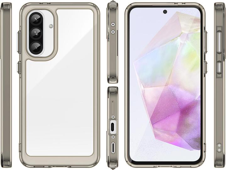 Actual product image Hurtel Outer Space Case for Samsung Galaxy A26 Cover with flexible frame - Semi-transparent, black (Samsung Galaxy A26)