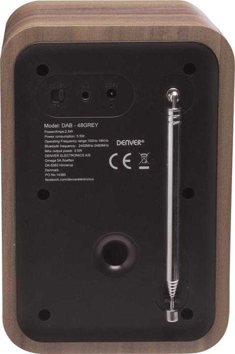 Actual product image Denver DAB-48 (DAB, FM, Bluetooth)