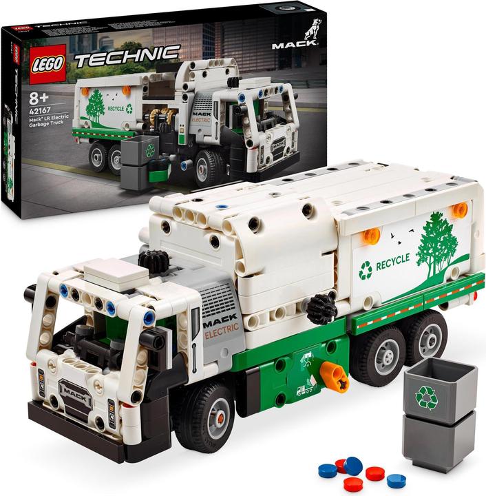 Immagine prodotto LEGO 42167 Camion della spazzatura elettrico Mack® LR (42167, LEGO Technic)