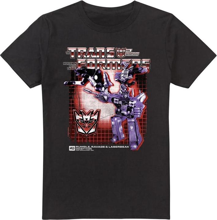 Actual product image Transformers Mens Rumble Ravage Laserbreak 40th T-Shirt (4XL)