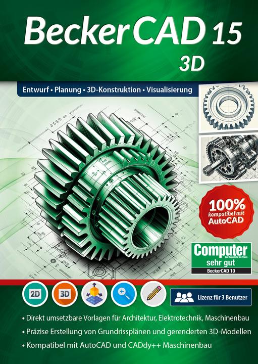 BeckerCAD 15 - 3D Download Code (1 User, 1 Geräte/User, unbegrenzt)
