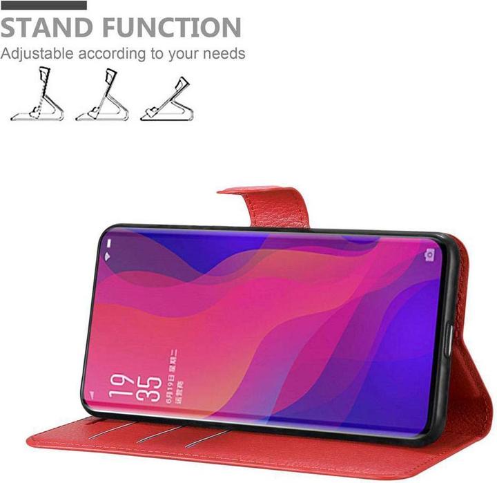 Actual product image Cadorabo Book with stand function cover (Oppo Find X)