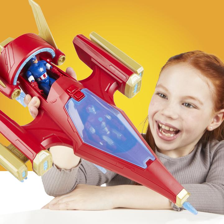 Actual product image Hasbro Marvel Avengers Epic Hero Series Iron Man Repulsor Blast Battle Jet, 4-Inch (10 cm) Vehicle & Action