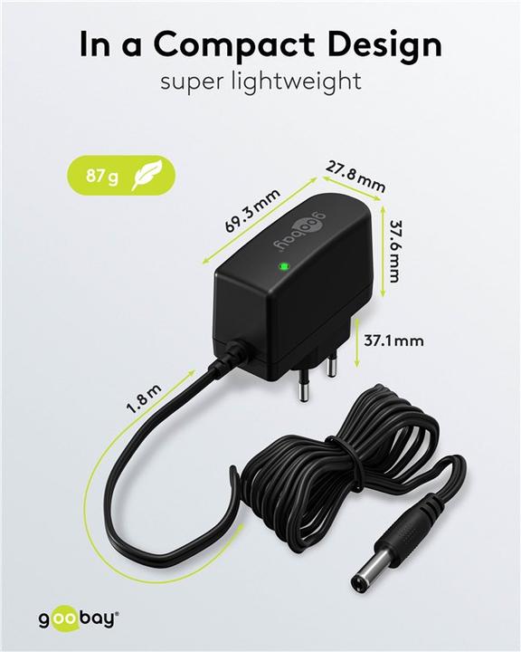 Actual product image Goobay 12 V power supply unit