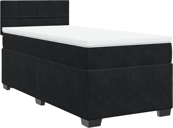 Produktbild VidaXL Bo x springbett mit Matratze 90 x 190 cm Samt (90 x 190 cm, 90 x 190 cm)