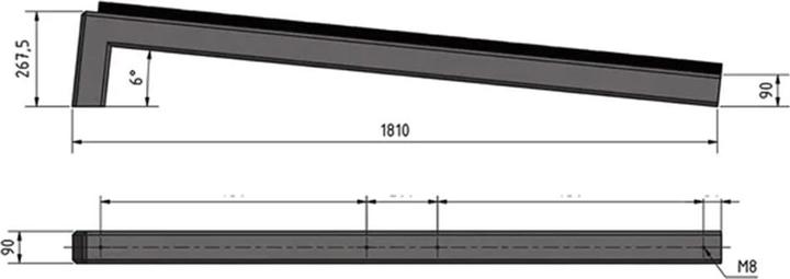 Produktbild Wattstone 6 Grad Betonsockel für PV-Module Flachdach Anthrazit (Solaranlage Montagematerial)