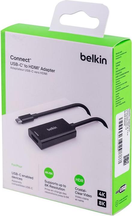 Produktbild Belkin HDMI (Typ A) — USB Typ C (USB Typ-C, HDMI, 19 cm)