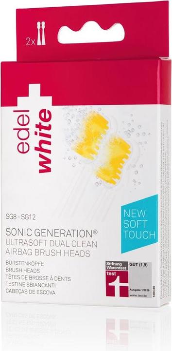 Produktbild Edel + White Dual Clean Ultrasoft Airbag Sonic Ersatzbürstenköpfe (2 x)