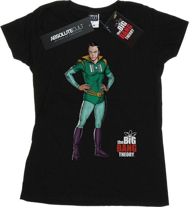 Actual product image Dam Womens/Ladies Sheldon Superhero Cotton T-Shirt (L)