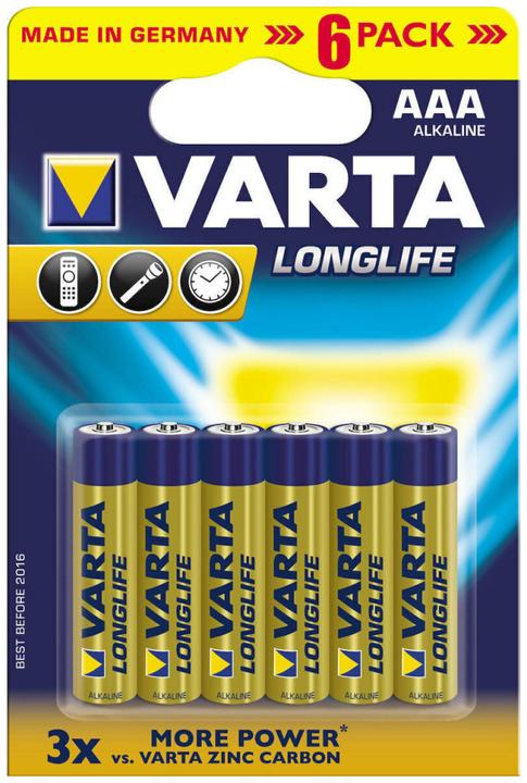 Produktbild Varta Longlife Extra - Batterie 6 x AAA - Alkalisch (6 Stk., AAA)