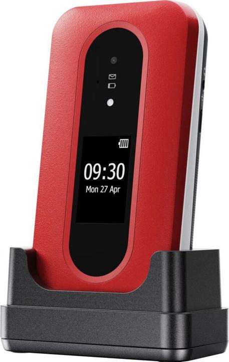 Produktbild Doro Leva L30, Clamshell, Single SIM, 7,11 cm (2,8"), 2 MP, 1150 mAh, Rot, Weiss (2.80", 2 Mpx, 4G)