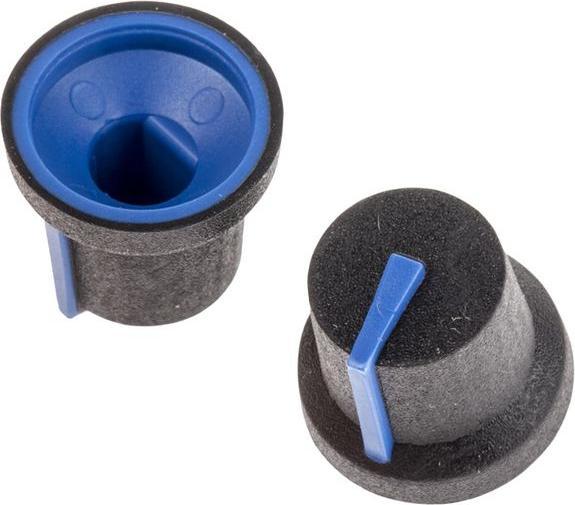 Image du produit Rs Pro Bouton de potentiomètre, plastique, noir, 14.5mm, paquet de 5 pièces