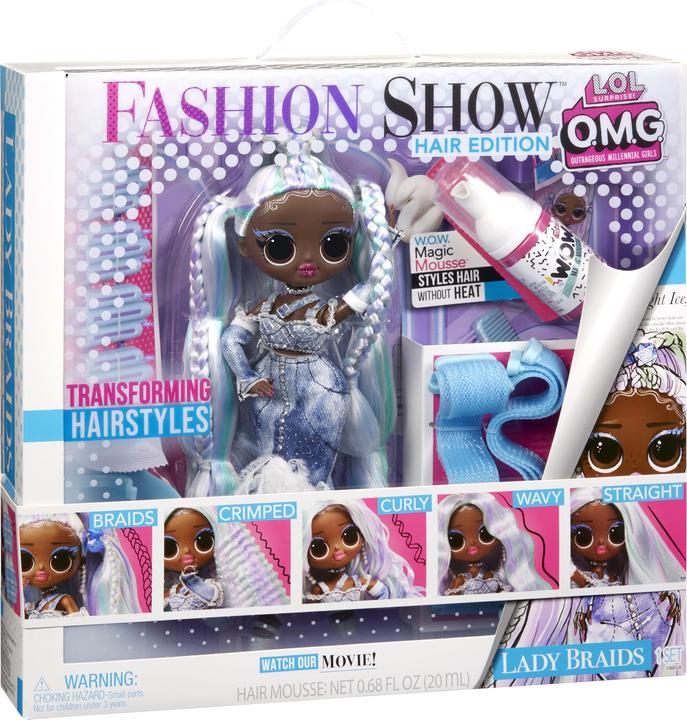 Actual product image L.O.L. Surprise! Surprise OMG Fashion Show Hair Lady Braids