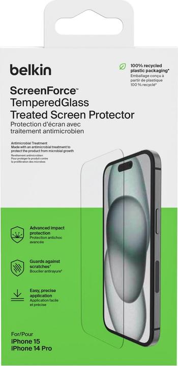 Image du produit Belkin ScreenForce Pro TemperedGlass a (1 pièce(s), Apple iPhone 15 Plus)