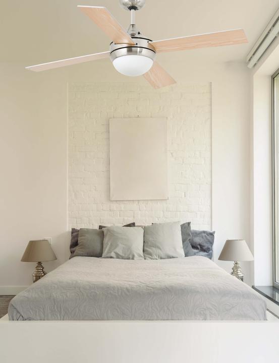 Produktbild Faro Deckenventilator Mini Icaria Nickel 107 cm mit Licht