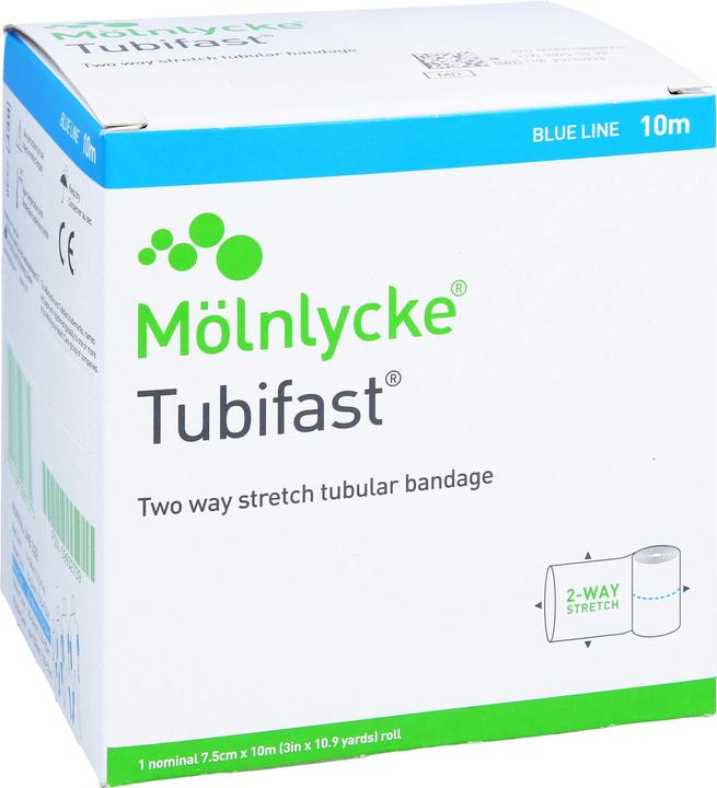Actual product image Mölnlycke Schlauchbandage 7.5cmx10m blau