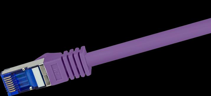 Produktbild LogiLink Patchkabel Ultraflex, Kat.6A, S/FTP, 0,5 m, violett (S/FTP, CAT6a, 0.50 m)