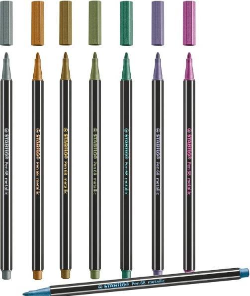 Produktbild STABILO Pen 68 Premium Metallic-Filzstift (Pink, 1 x)