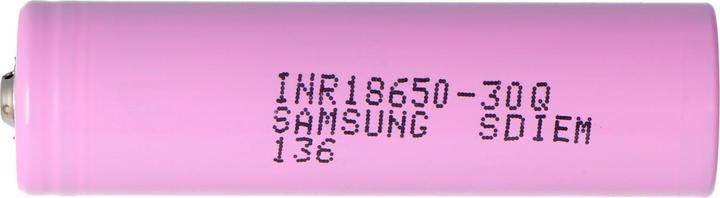 Actual product image Samsung Battery INR18650-30Q - (15A) Button Top (1 pcs., 18650, 3000 mAh)