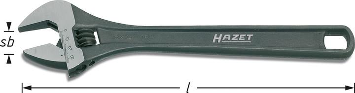 Actual product image HAZET Open-end wrench ∙ adjustable 279-8 ∙ Outside hexagon profile (23 mm)