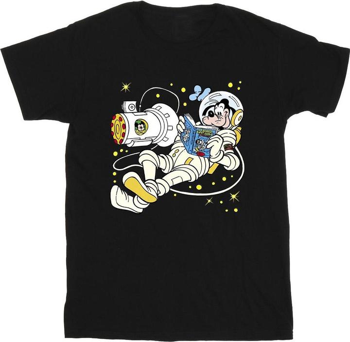 Actual product image Disney Mens Goofy Reading In Space T-Shirt (S)