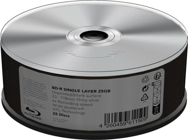 Produktbild MediaRange BD-R 6x unbedruckt Cakebox (25 x)