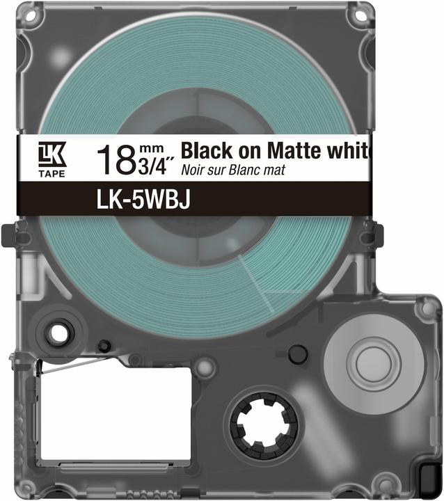 Produktbild Epson Matte White/Black 18mm LK-5WBJ (1.80 cm, Weiss)