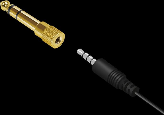 Produktbild LogiLink Audio-Adapter, 6,35 mm 3-Pin/M zu 3,5 mm 3-Pin/F, Zink