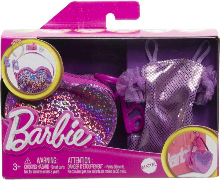 Image du produit Barbie Vêtements de mode et sac de luxe avec accessoires dans un présentoir de comptoir