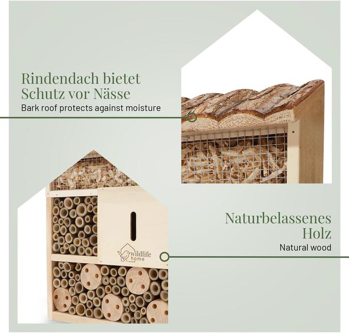 Produktbild Wildlife home Bienenhotel (Marienkäfer, Schmetterlinge, Florfliegen, Wildbienen)