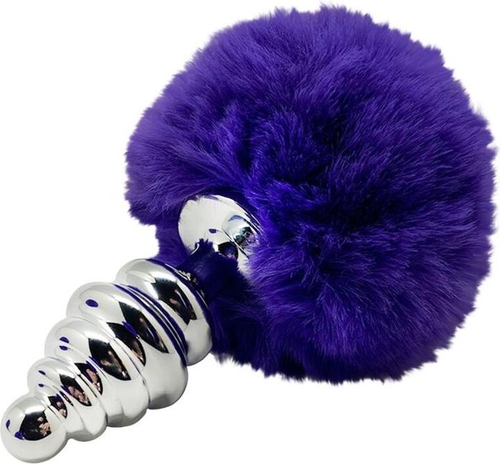 Produktbild Alive Anal-Vergnügens-Spiral-Metall-Fluffy-Dunkelviolet Grösse M