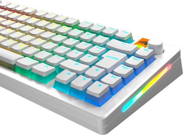 Actual product image Glorious Aura V3 Keycaps, ISO Layout (DE), PBT, Doubleshot - Weiss