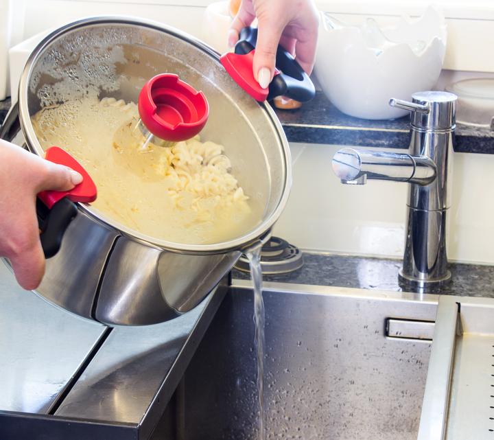 Actual product image Kopf Nelo Topfset (7-teilig, Edelstahl, Induktion, mit intelligenter Abgiesshilfe) (Pot, Stainless steel)