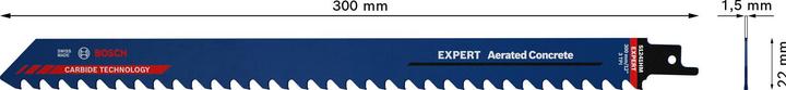 Image du produit Bosch Professional Zubehör Lame de scie alternative Expert 'Béton cellulaire' S 1241 HM, 3 pièces