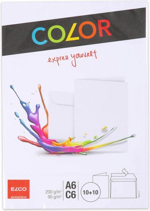 Actual product image Elco Double Cards with Envelopes Color (C6, A6, 20 x)