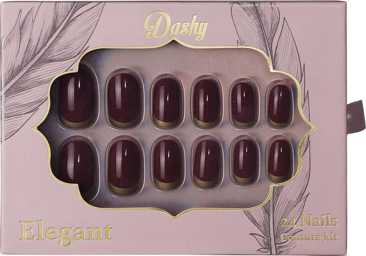 Actual product image Dashy Nails - Elegant (Artificial nails, Burgundy)