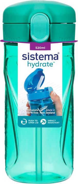 Actual product image Sistema Hydrate Quick Flip 520 ml drinking bottle, assorted (0.52 l)