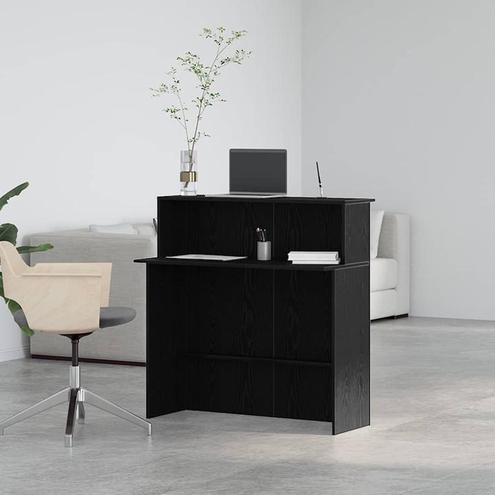 Image du produit VidaXL Comptoir d'accueil Noir 100x50x103,5 cm Bois composite Comptoir d'accueil