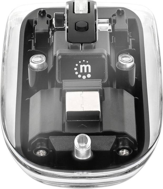 Actual product image Manhattan MH Transparent 4D mouse, Black (Wireless)