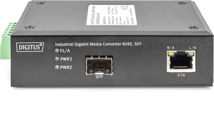 Produktbild Digitus 10/100/1000 Base-TX to 1000 Base-FX Industrial Media Converter (2 Ports)
