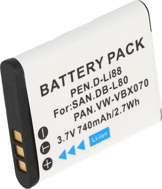 Actual product image Sanyo Akku DB-L80, DMX-CG10, VPC-CG10, VPC-X1200 (Camera battery)