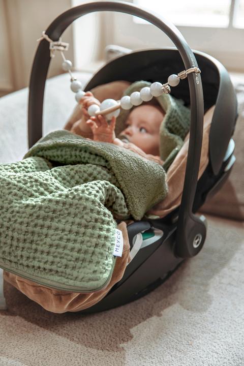 Actual product image Meyco Waffle teddy footmuff