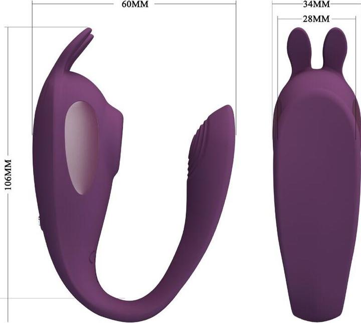 Actual product image Pretty Love Shey Stimulator & Vibrator Free App Long Distance Purple