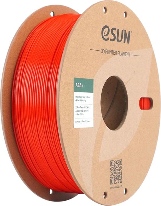 Actual product image eSUN ASA+ 1,75mm RED 1kg (ASA, 1.75 mm, 1000 g, Red)