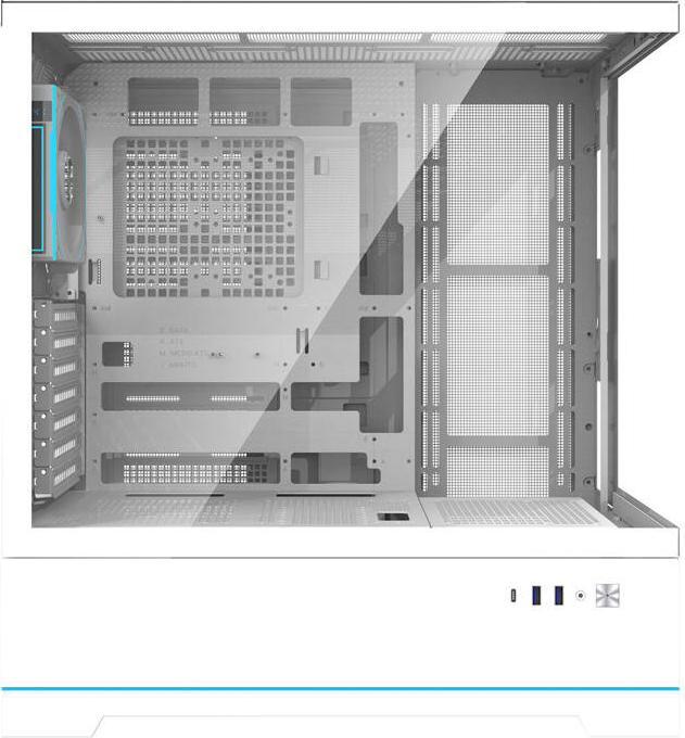 Image du produit Darkflash Tech Darkflash DY451 PRO boîtier d'ordinateur avec ventilateur (blanc) (mATX, ITX, ATX)