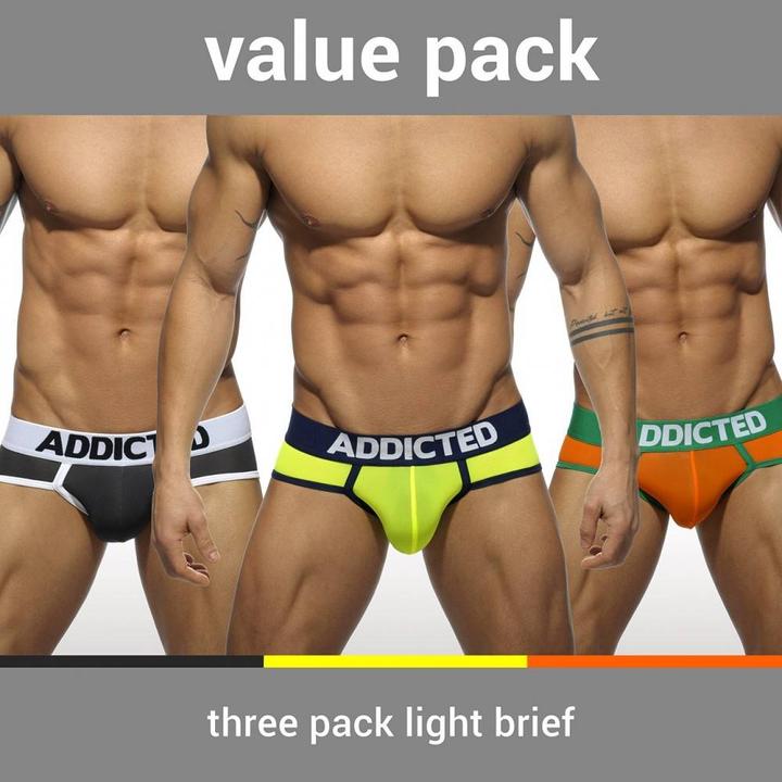 Actual product image Addicted Three Pack Light Brief (3XL, pack of 3)