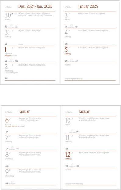 Produktbild Der kleine Mondkalender 2025 (Harter Einband, Deutsch)