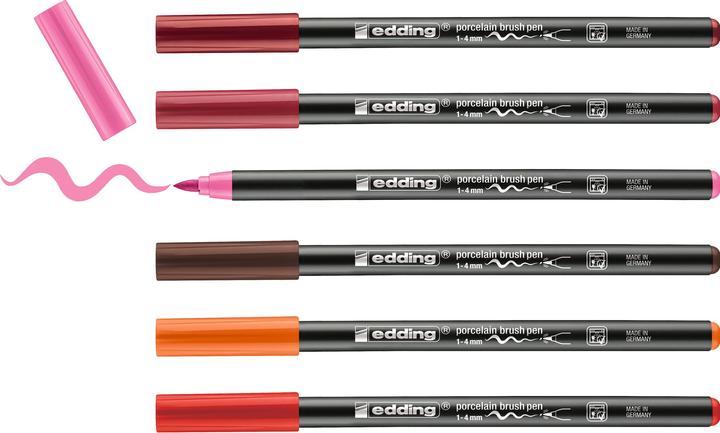 Produktbild Edding Porzellan-Stifte warme Farben Satz von 6pcs. (Mehrfarbig, 4 mm, 6 x)