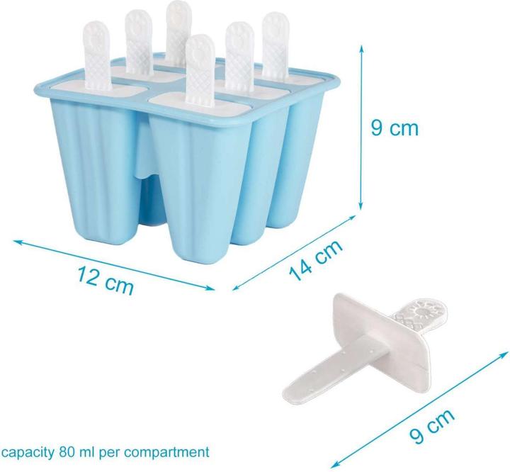Immagine prodotto Intirilife Stampo per ghiaccio in silicone con 6 cavità