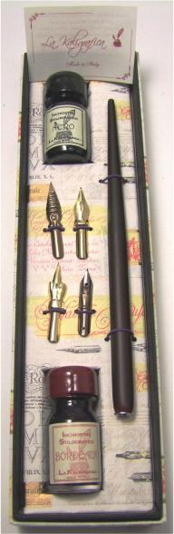 Produktbild Prona Kalligrafie-Set 4 Federspitzen, 2 Tinten (4 x)